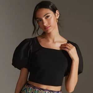 Vici elegant Black Puff Sleeve Top